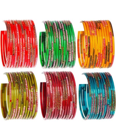 Indian Jewelry Bangles Set Bollywood Style Bangle Bridal Ethnic Dailywear Glass Bangles Set Mehrun 2.4 Inches $10.78 Bracelets