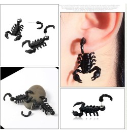 Punk 3D Scorpion Animal Stud Earrings for Women Girls Creative Funny Fashion Double Sided Halloween Handcraft Polymer Clay An...