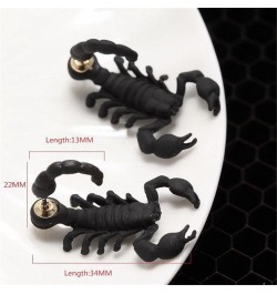 Punk 3D Scorpion Animal Stud Earrings for Women Girls Creative Funny Fashion Double Sided Halloween Handcraft Polymer Clay An...