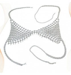 Hollow Chain Necklace Bikini Bra Accessories Beach Party Body Jewelry for Women Ladies Decoration Silver $12.83 Body Jewelry