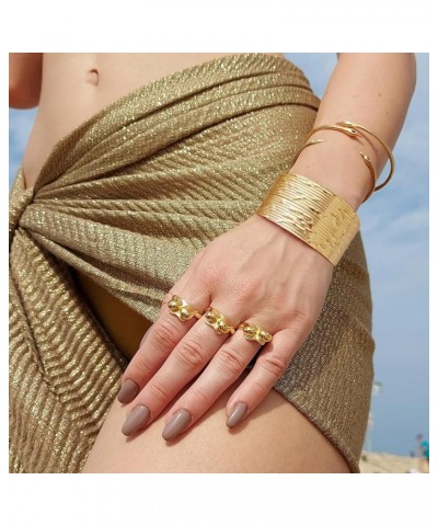 18K Gold Plated Link Chain Bracelets Dainty Bead Ball Chain Boho Cuff Bangle Bracelets for Women Teen Girls 8. Leaf Cuff $7.6...