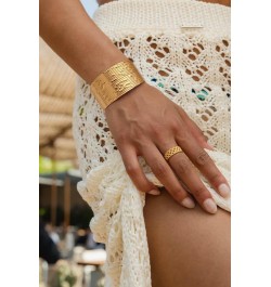 18K Gold Plated Link Chain Bracelets Dainty Bead Ball Chain Boho Cuff Bangle Bracelets for Women Teen Girls 8. Leaf Cuff $7.6...