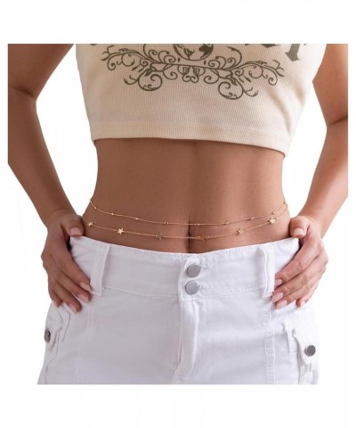 Bikini Belly Chain Beach Body Jewerly Sexy Summer Beads Sequin Belly Chain for Women Body Chain Gold 7 $7.01 Body Jewelry