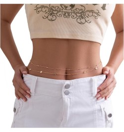 Bikini Belly Chain Beach Body Jewerly Sexy Summer Beads Sequin Belly Chain for Women Body Chain Gold 7 $7.01 Body Jewelry