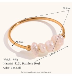 Pearl Ring for Women Dainty Pearl Rings Gold Baroque Pearl Rings Adjustable Open Ring Dainty Fashion Rings Wedding Promise St...