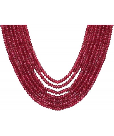 Multi color 7 Line Quartz Beads Strand Jewelry Necklace Women Red $17.60 Necklaces