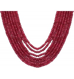 Multi color 7 Line Quartz Beads Strand Jewelry Necklace Women Red $17.60 Necklaces