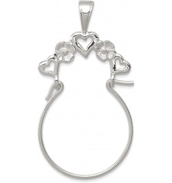 Solid Sterling Silver Heart Charm Holder $13.68 Bracelets