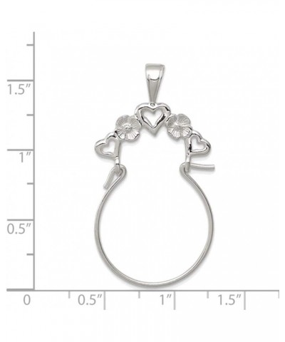 Solid Sterling Silver Heart Charm Holder $13.68 Bracelets