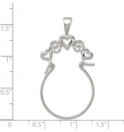 Solid Sterling Silver Heart Charm Holder $13.68 Bracelets