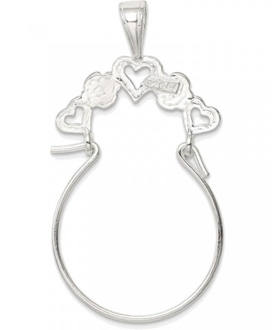 Solid Sterling Silver Heart Charm Holder $13.68 Bracelets