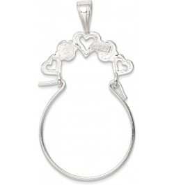 Solid Sterling Silver Heart Charm Holder $13.68 Bracelets