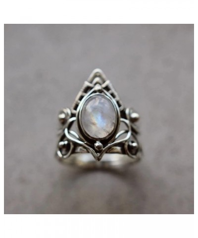 Natural Moonstone 925 Sterling Silver Victorian Style Solitaire Ring Moonstone Ring Sterling Silver Ring Oval Moonstone Cubic...