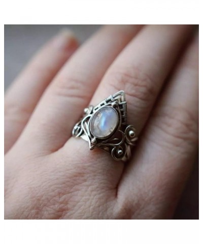 Natural Moonstone 925 Sterling Silver Victorian Style Solitaire Ring Moonstone Ring Sterling Silver Ring Oval Moonstone Cubic...