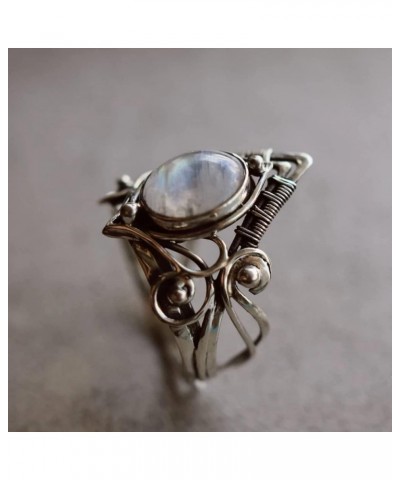 Natural Moonstone 925 Sterling Silver Victorian Style Solitaire Ring Moonstone Ring Sterling Silver Ring Oval Moonstone Cubic...