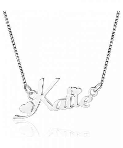 Name Necklace in 925 Sterling Silber with 1 Name Cute Heart $16.60 Necklaces