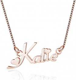 Name Necklace in 925 Sterling Silber with 1 Name Cute Heart $16.60 Necklaces