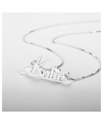 Name Necklace in 925 Sterling Silber with 1 Name Cute Heart $16.60 Necklaces