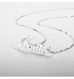 Name Necklace in 925 Sterling Silber with 1 Name Cute Heart $16.60 Necklaces