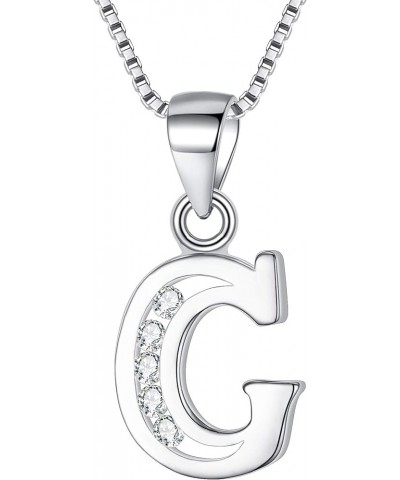 Gifts for Mom Girls Women 925 Sterling Silver Cubic Zirconia 26 Initial Letter Alphabet Pendant Necklace for Mothers Day/Vale...