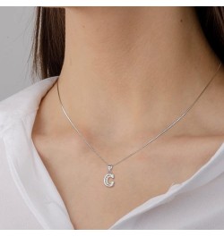 Gifts for Mom Girls Women 925 Sterling Silver Cubic Zirconia 26 Initial Letter Alphabet Pendant Necklace for Mothers Day/Vale...