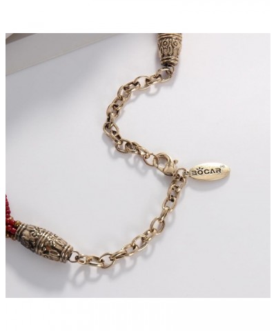 Long Beaded Necklace for Women Handmade Fashion Costume Chain Jewelry Gift wine $10.83 Necklaces