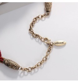 Long Beaded Necklace for Women Handmade Fashion Costume Chain Jewelry Gift wine $10.83 Necklaces