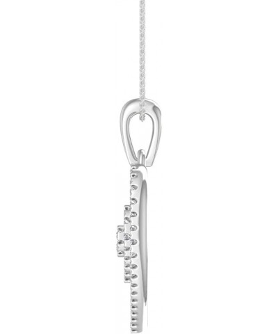 1/3 to 1/2 Carat Diamond Heart in Heart Pendant Necklace in 10K White Gold (Silver Chain Included) PD-06124-I2I3-10KWX $94.35...