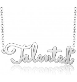 Personalized Stainless Steel Jewelry Inspirational Words Custom Name Necklace Talented $9.00 Necklaces