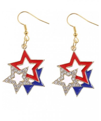 American Flag Earrings for Women Girls 4th of July Patriotic Independence Day Red White Blue Star Heart Wing Boot USA Drop Da...