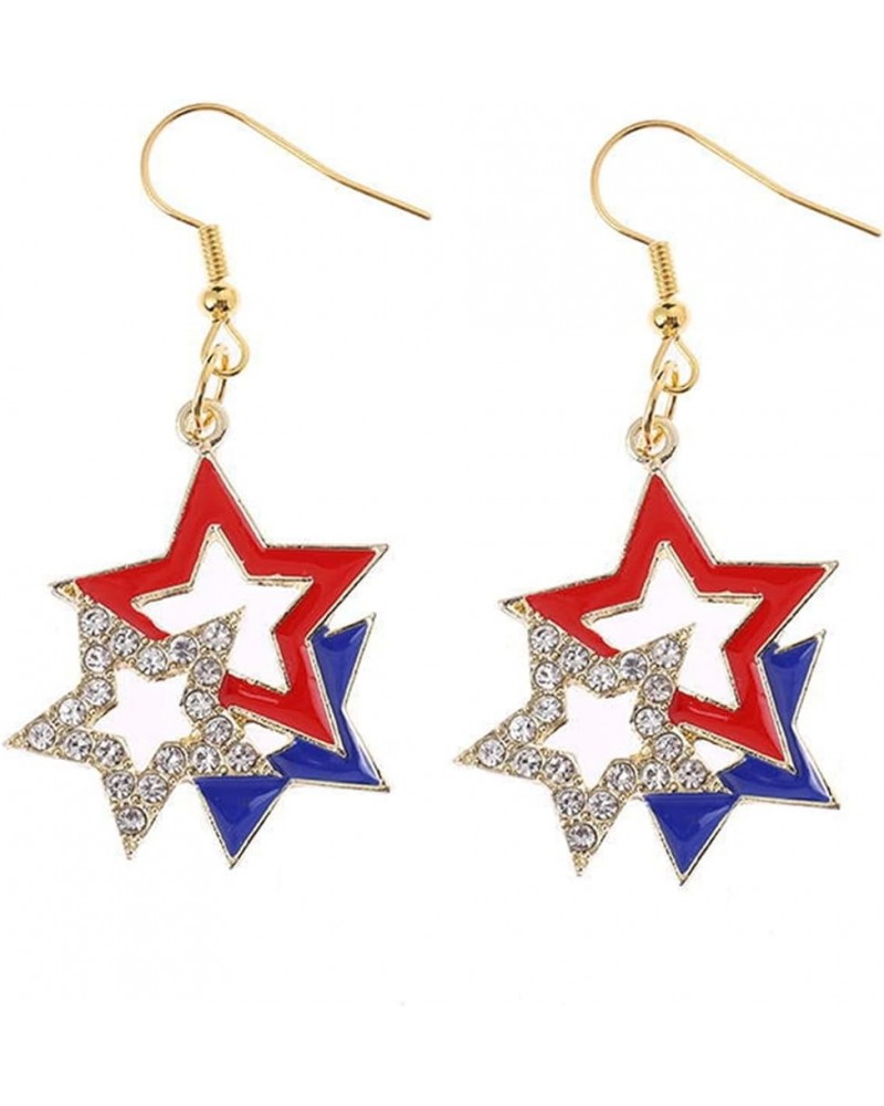 American Flag Earrings for Women Girls 4th of July Patriotic Independence Day Red White Blue Star Heart Wing Boot USA Drop Da...