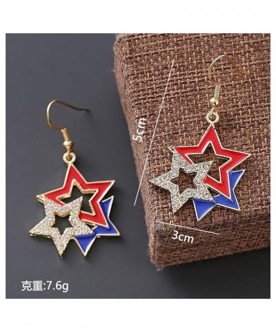 American Flag Earrings for Women Girls 4th of July Patriotic Independence Day Red White Blue Star Heart Wing Boot USA Drop Da...