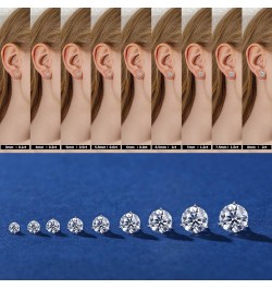 Martini Round Moissanite Earrings for Women Gifts, 0.2-4 ct D Color VVS1 Clarity Lab Created Diamond Earrings 14K White Gold ...