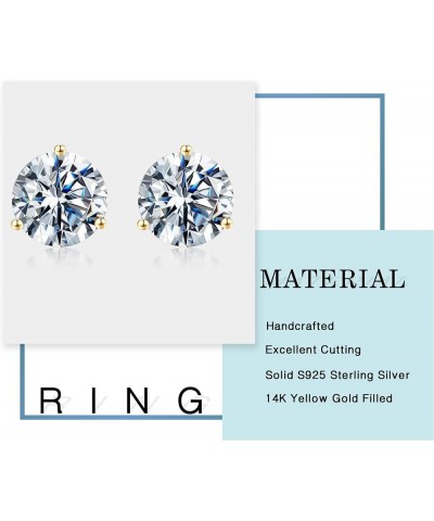 Martini Round Moissanite Earrings for Women Gifts, 0.2-4 ct D Color VVS1 Clarity Lab Created Diamond Earrings 14K White Gold ...