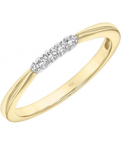 10K Yellow Gold 0.05 Cttw Conflict Free Diamond Accented Wedding or Anniversary Band (I-J Color, I2-I3 Clarity) $86.87 Bracelets