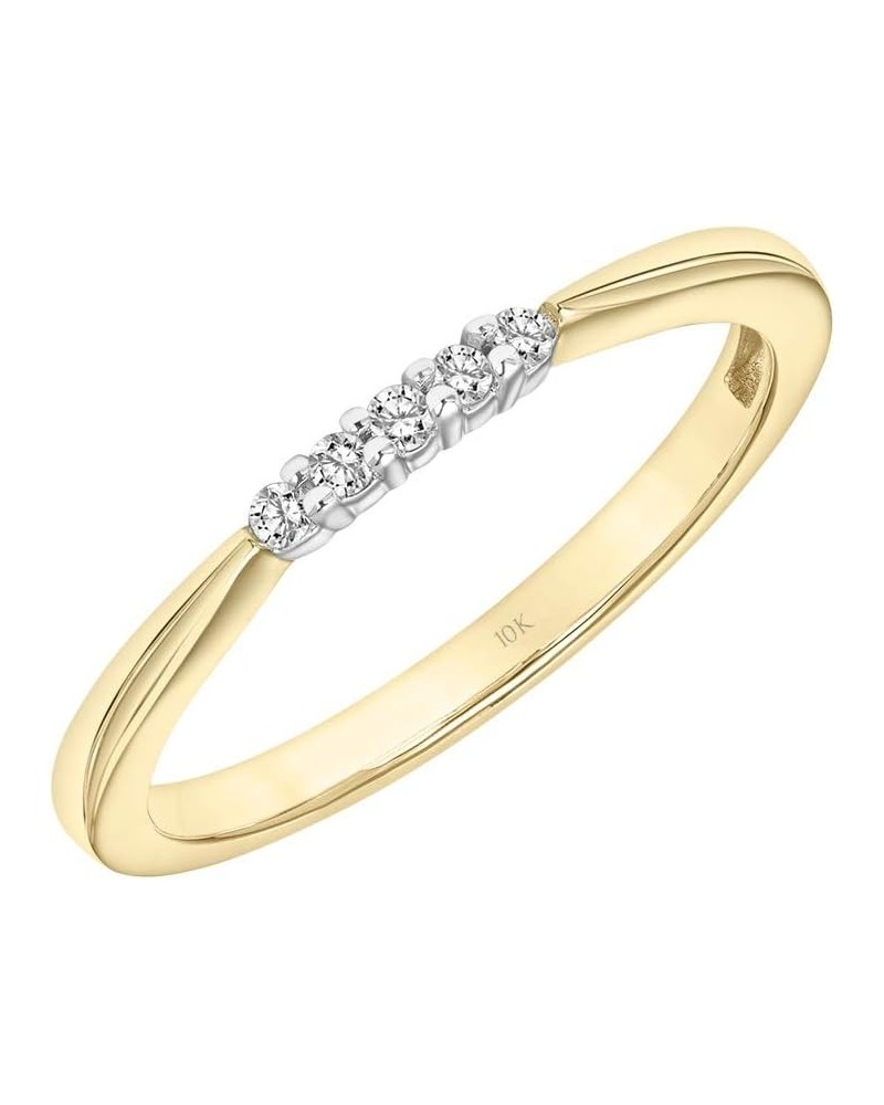 10K Yellow Gold 0.05 Cttw Conflict Free Diamond Accented Wedding or Anniversary Band (I-J Color, I2-I3 Clarity) $86.87 Bracelets