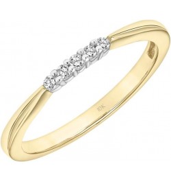 10K Yellow Gold 0.05 Cttw Conflict Free Diamond Accented Wedding or Anniversary Band (I-J Color, I2-I3 Clarity) $86.87 Bracelets