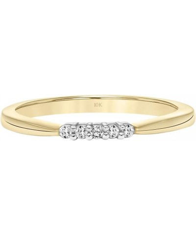 10K Yellow Gold 0.05 Cttw Conflict Free Diamond Accented Wedding or Anniversary Band (I-J Color, I2-I3 Clarity) $86.87 Bracelets