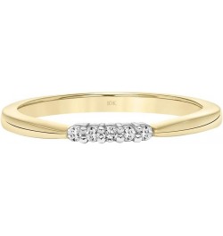 10K Yellow Gold 0.05 Cttw Conflict Free Diamond Accented Wedding or Anniversary Band (I-J Color, I2-I3 Clarity) $86.87 Bracelets