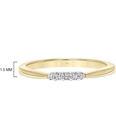 10K Yellow Gold 0.05 Cttw Conflict Free Diamond Accented Wedding or Anniversary Band (I-J Color, I2-I3 Clarity) $86.87 Bracelets