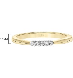 10K Yellow Gold 0.05 Cttw Conflict Free Diamond Accented Wedding or Anniversary Band (I-J Color, I2-I3 Clarity) $86.87 Bracelets