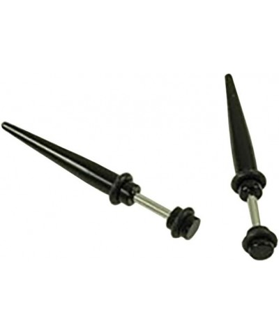 Fake Cheater"Black" 3mm(8G) Illusion Stretchers Tapers Ear Plugs 2pcs $9.34 Earrings