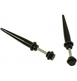 Fake Cheater"Black" 3mm(8G) Illusion Stretchers Tapers Ear Plugs 2pcs $9.34 Earrings