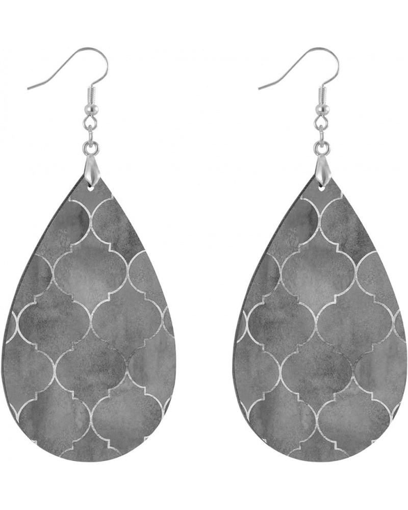 Fashion Copper Plated Silver Earring Wood Drop/Leaf Lightweight Earrings Drop(3.6x1.6in) Multi 18 $7.53 Earrings