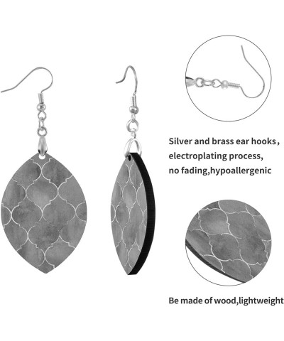 Fashion Copper Plated Silver Earring Wood Drop/Leaf Lightweight Earrings Drop(3.6x1.6in) Multi 18 $7.53 Earrings