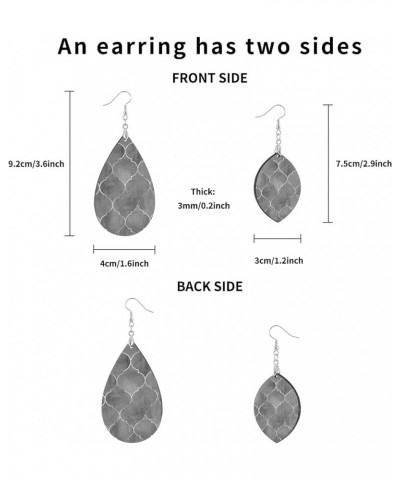 Fashion Copper Plated Silver Earring Wood Drop/Leaf Lightweight Earrings Drop(3.6x1.6in) Multi 18 $7.53 Earrings