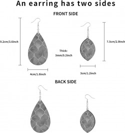 Fashion Copper Plated Silver Earring Wood Drop/Leaf Lightweight Earrings Drop(3.6x1.6in) Multi 18 $7.53 Earrings