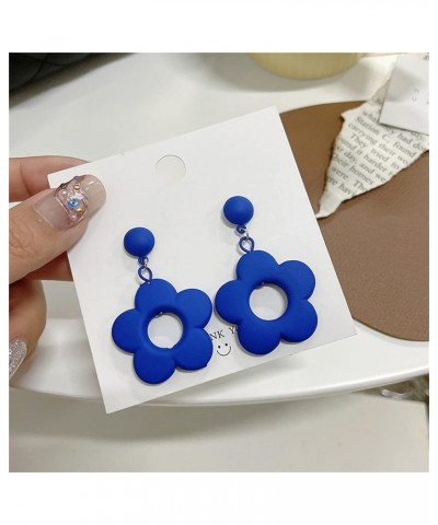 60s 70s Flower Dangle Earrings for Women Girls Retro Daisy Flower Floral Dangle Earring Handmade Bohemian Earring Blue $5.19 ...