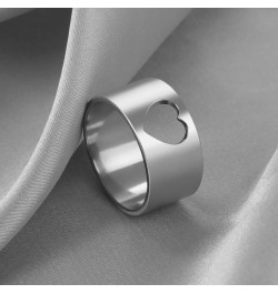 Cute Dainty Hollow Out Band Ring,Platinum Plated Silver Statement Band Ring Jewelry for Women Girls Ring_I $7.64 Rings