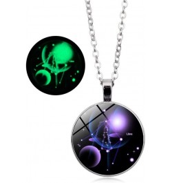 Zodiac Necklace Twelve Luminous Constellations Necklace Pendant for Women Retro Zodiac Glowing Time Gemstone Ball Necklace Fa...